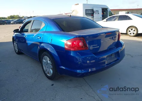 2014 Dodge Avenger Se из США, поврежденный, VIN 1C3CDZAB2EN175547